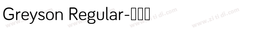 Greyson Regular字体转换